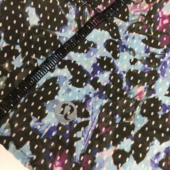 Lululemon Split Second Shorts Floral Sport Tranquil Blue Multi Running Workout 4 - Picture 4 of 9